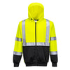 B315 - 2-farbige Warnschutz Kapuzensweatjacke / PW B315-01