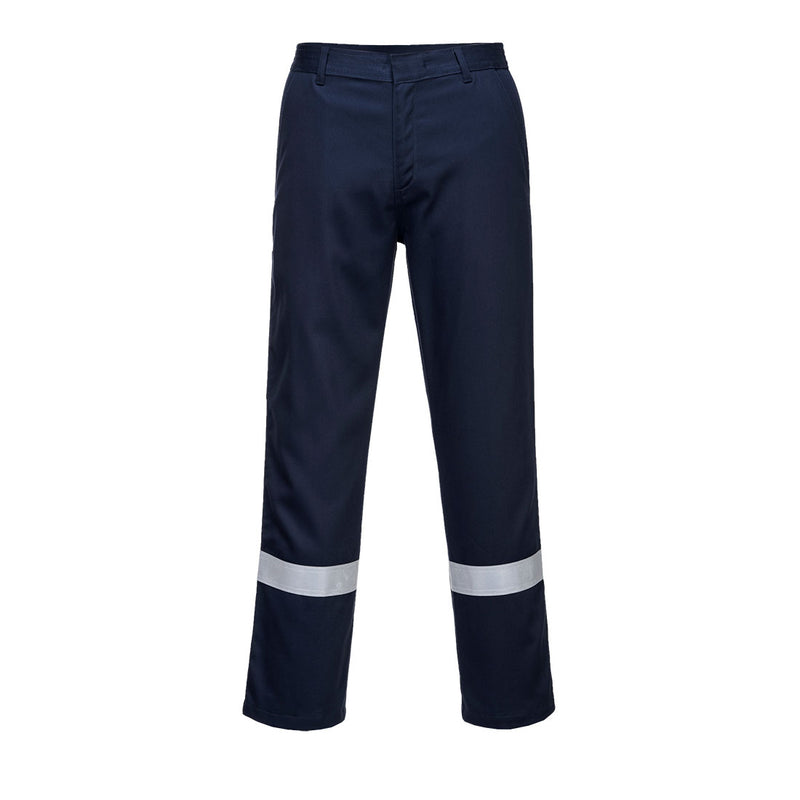 Portwest Bizweld Iona Bundhose BZ14 in Marineblau mit reflektierenden Streifen am Bein