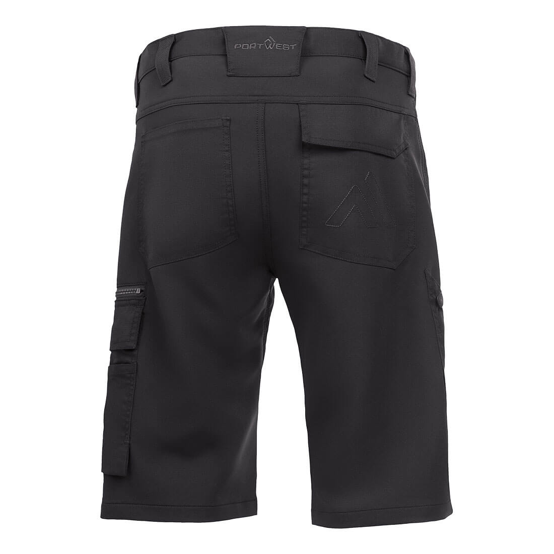 Cargo-Shorts mit Taschen hinten, verdeckter Knopfleiste und PORT&WEST-Logo am Bund