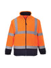 F301 - Zweifarbige Warnschutz-Fleece-Jacke / PW F301-01