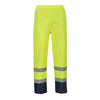 H444 - Klassische Kontrast Warnschutz-Regenhose