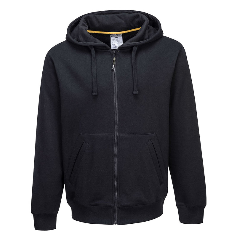 Sweatshirt-Hoodie mit Reißverschluss, Kapuze, Kängurutaschen und Kordelzug