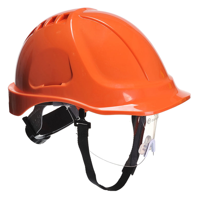 Industrieschutzhelm mit Kinnriemen, orange