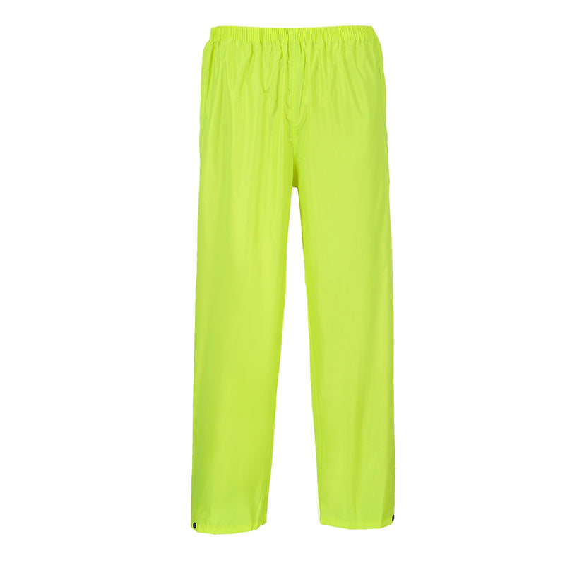 Portwest Warnschutz-Regenhose S441, gelbe lange Hose mit weitem Schnitt