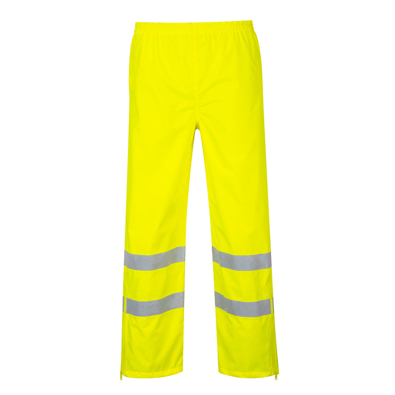 Warnschutzhose gelb mit reflektierenden Streifen, elastischer Bund