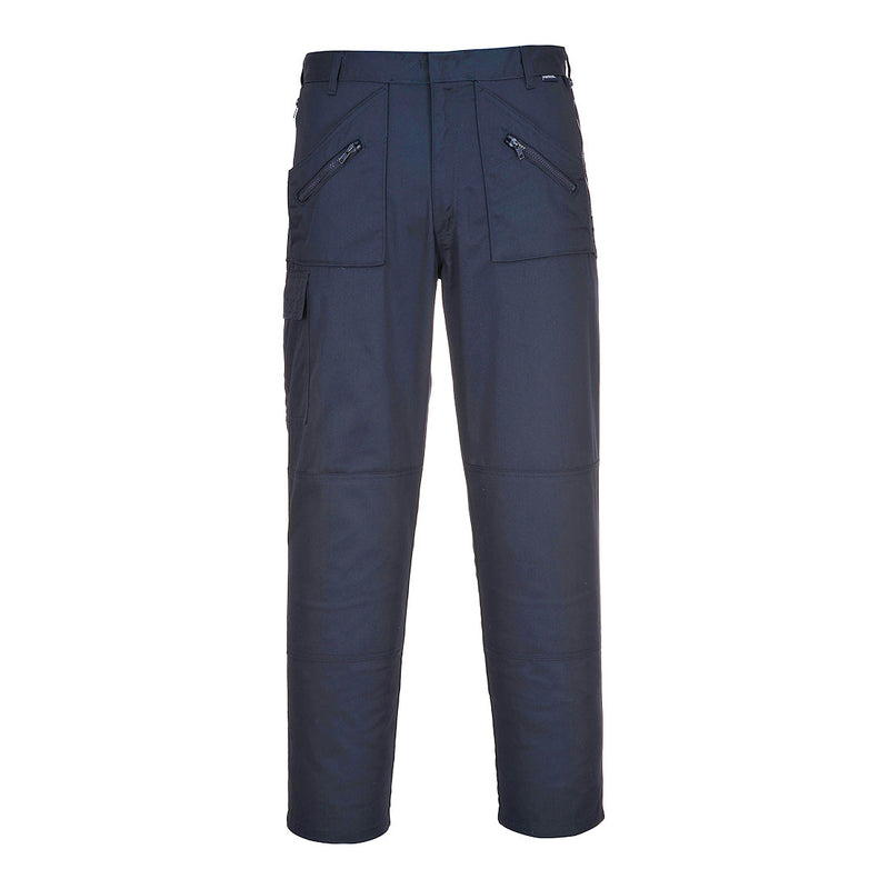 Portwest Action Arbeitshose S887 in Marineblau mit seitlichen Taschen und Knopfverschluss