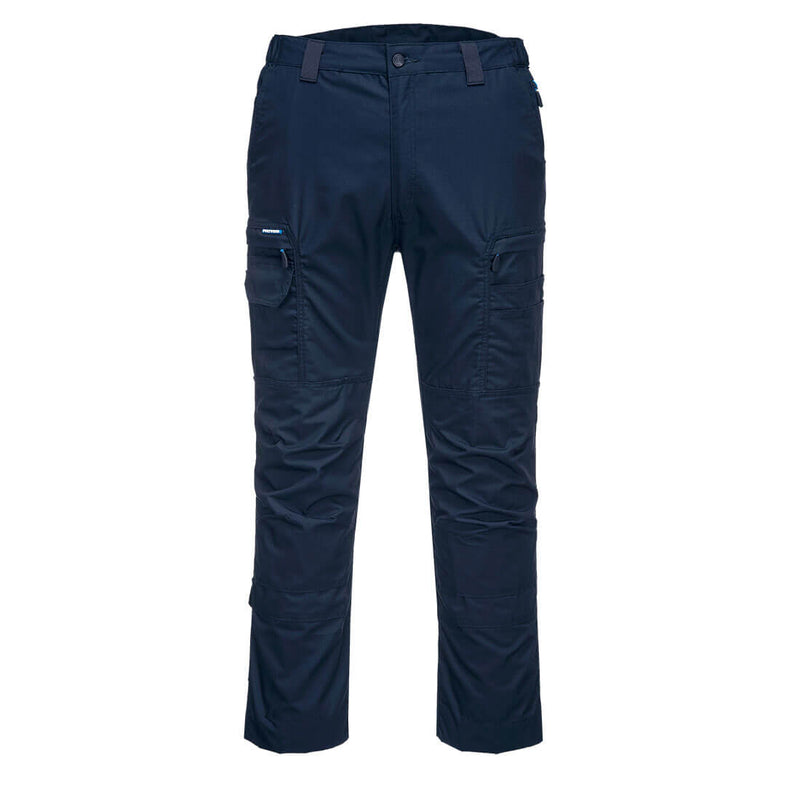 Bundhose aus Ripstop in Dunkelblau, mit Knopfverschluss und Cargo-Seitentaschen